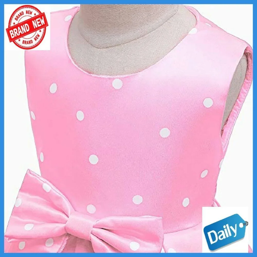 Baby Girl Princess Costume Dress Set with Headband Polka Dot
